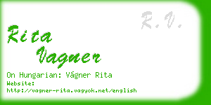 rita vagner business card